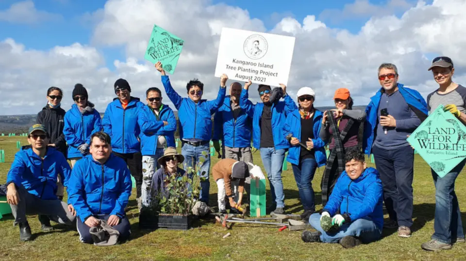 Tree planting on Kangaroo Island